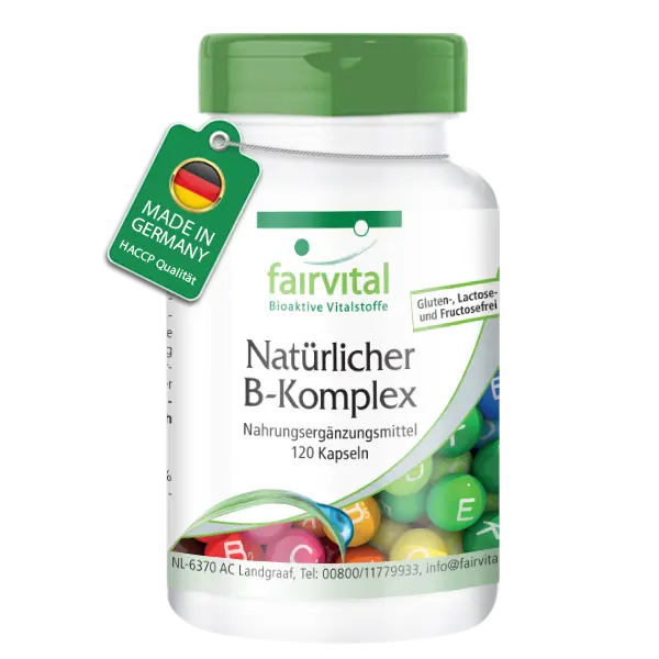 Complejo de vitamina B natural - 120 cápsulas